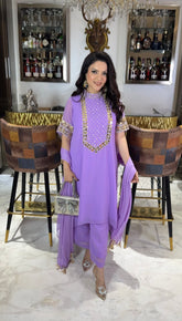 Lavender mirror work suit